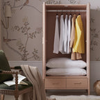 Elstowe Faux Bamboo Double Wardrobe, Nude Pink