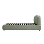 Constance Winged Headboard Ottoman Storage Bed, Olive Linen