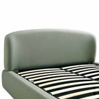 Constance Winged Headboard Ottoman Storage Bed, Olive Linen