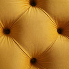 Leamington Deep-Buttoned Upholstered Bed, Turmeric Yellow Velvet