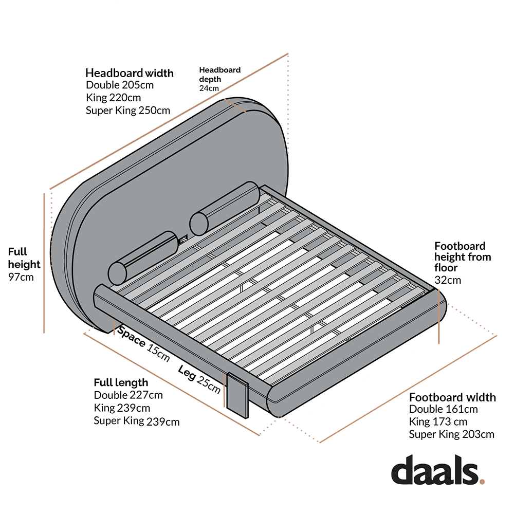 Elystan Oval Headboard Upholstered Bed, Olive Green Fabric