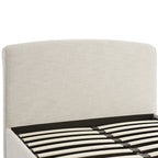 Porchester Ottoman Storage Sleigh Bed, Oatmeal Woven Textured Fabric