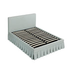 Egerton Box-Pleat Ottoman Storage Bed, Pale Aqua Brushed Fabric