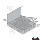 Egerton Box-Pleat Ottoman Storage Bed, Charcoal Brushed Fabric