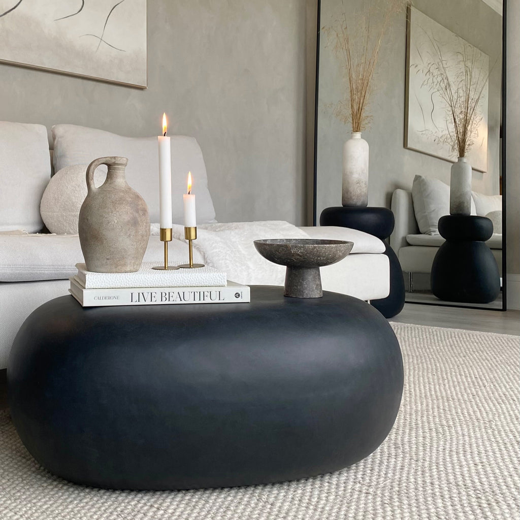 Zola - Minimal Onyx Pebble Coffee Table Large