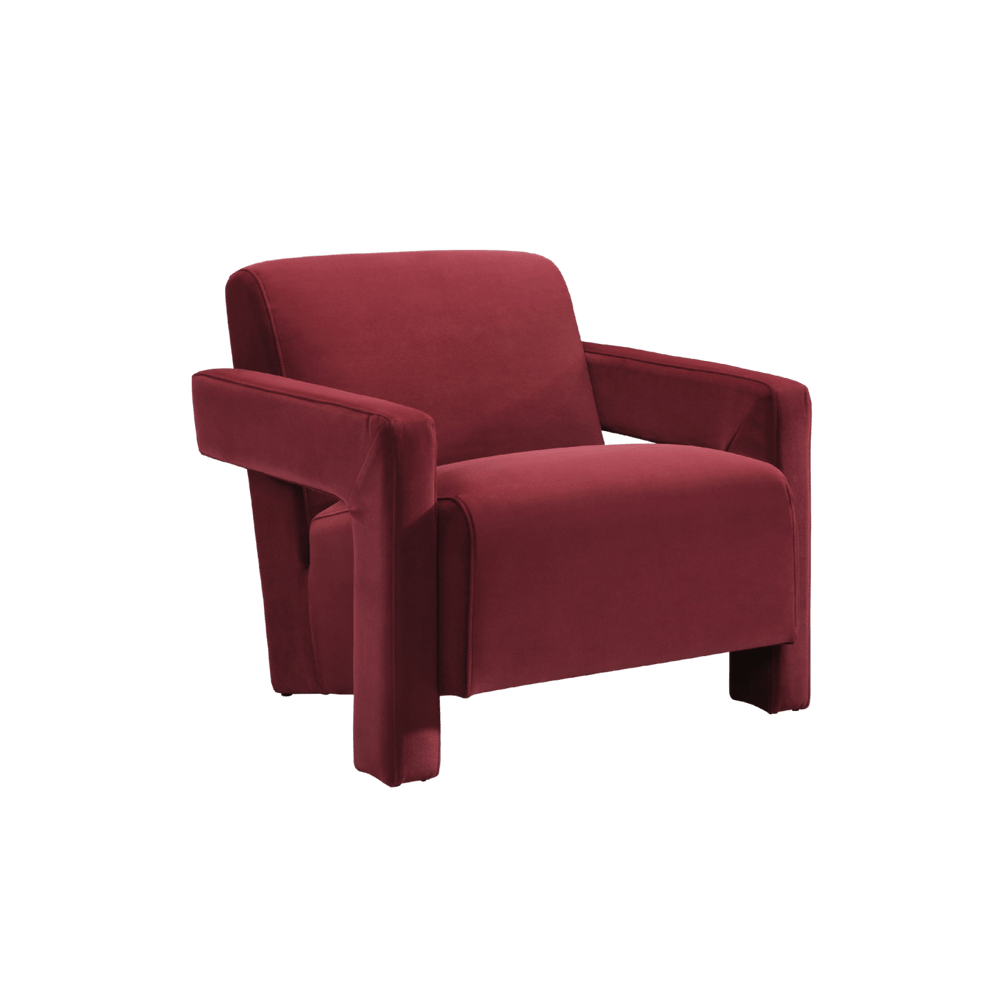 Apex Angular Armchair (Crib 5) - Burgundy