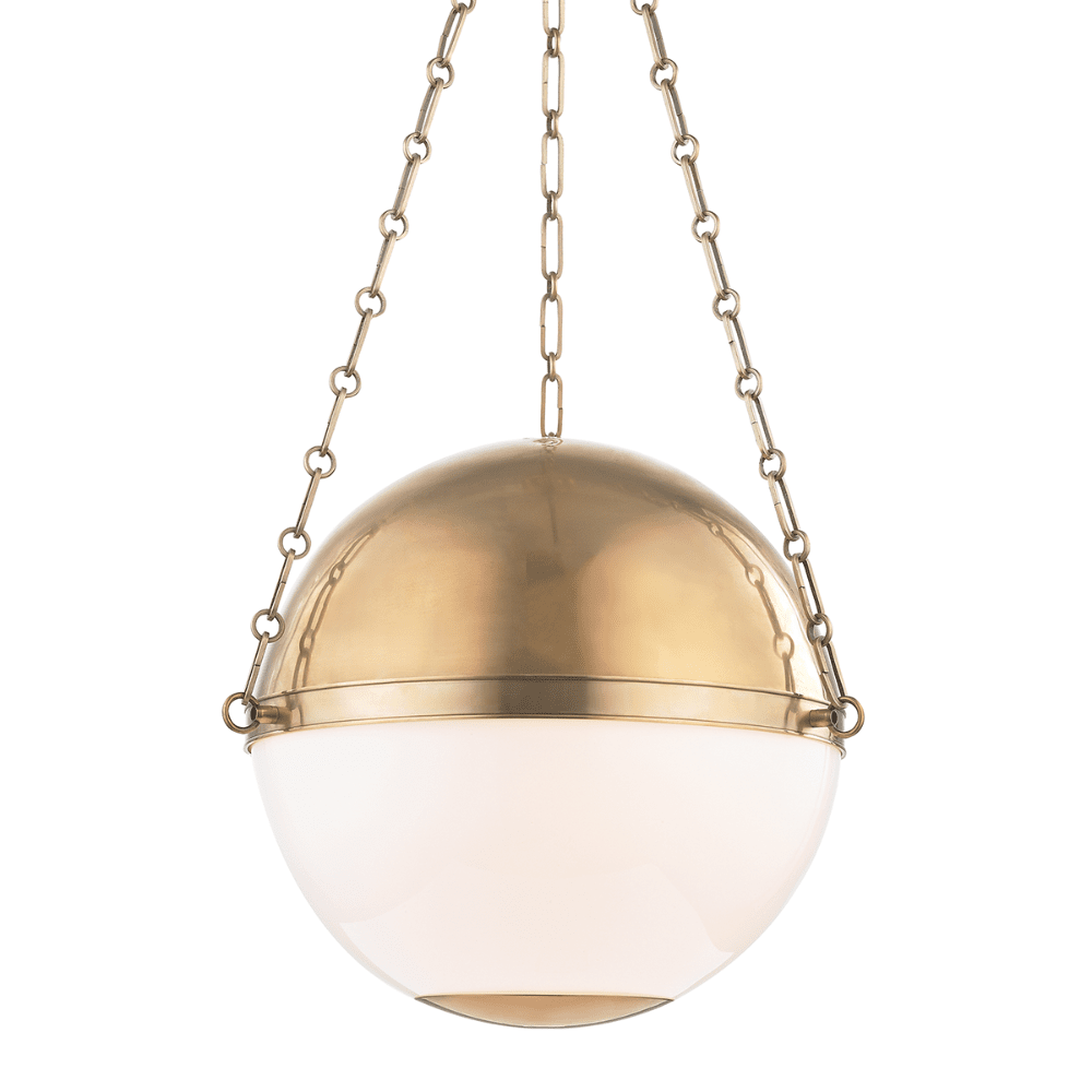 Sphere No.2 3 Light Large Pendant - Aged Brass