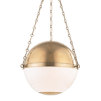 Sphere No.2 3 Light Large Pendant - Aged Brass