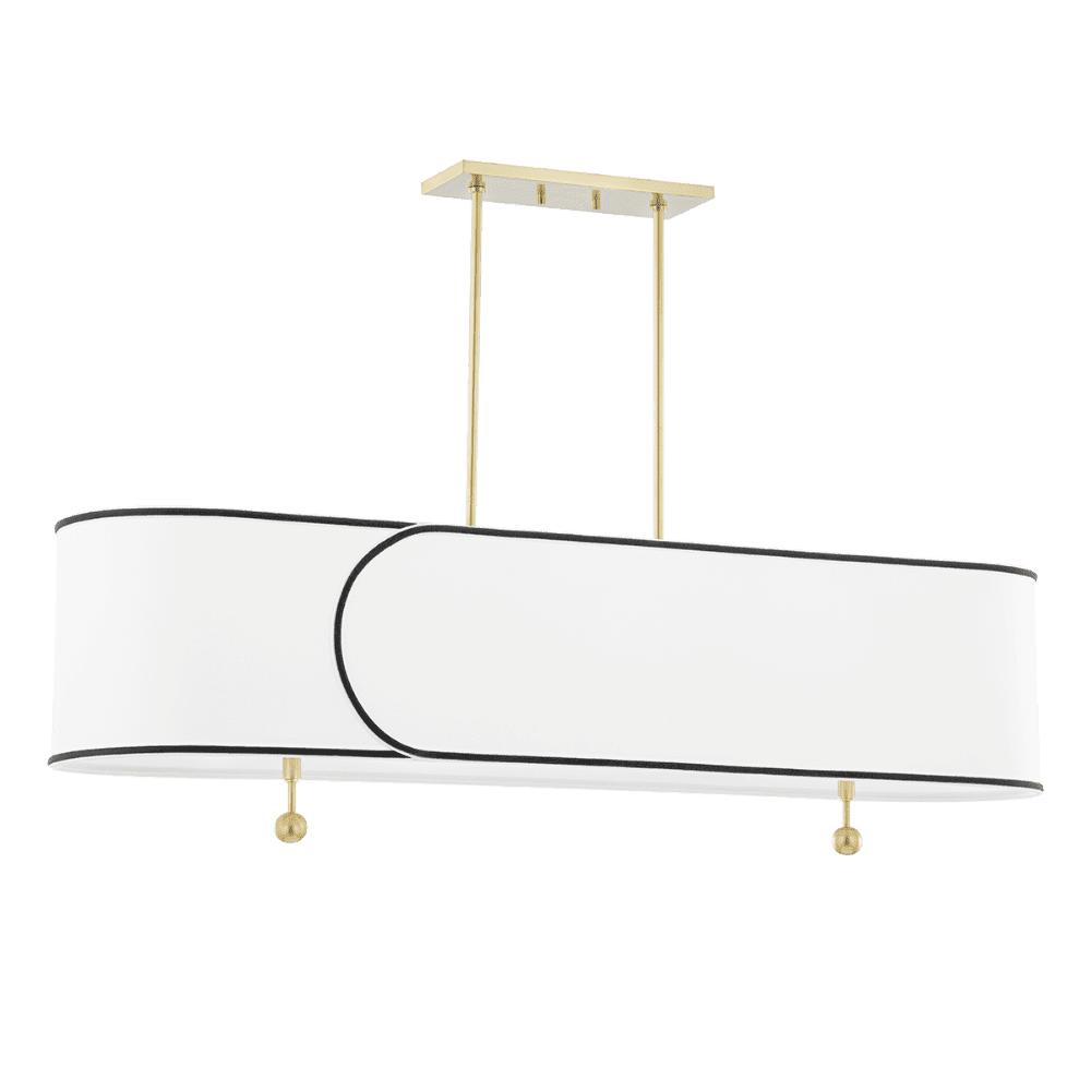 Zara 5 Light Island Light - Aged Brass