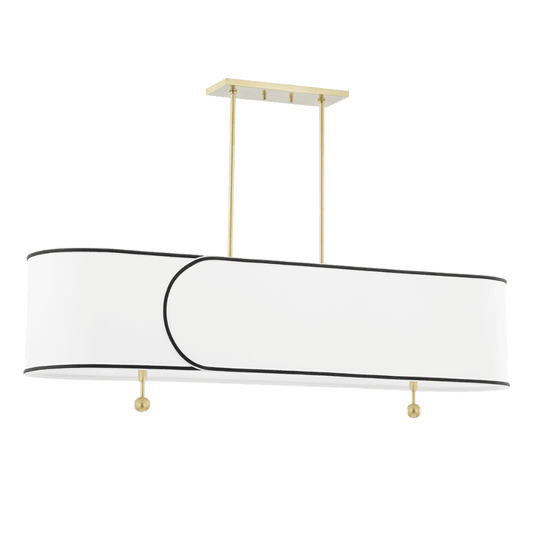 Zara 5 Light Island Light - Aged Brass