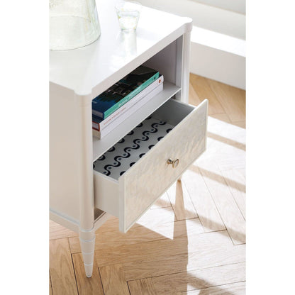 Classic White Cap Bedside Table