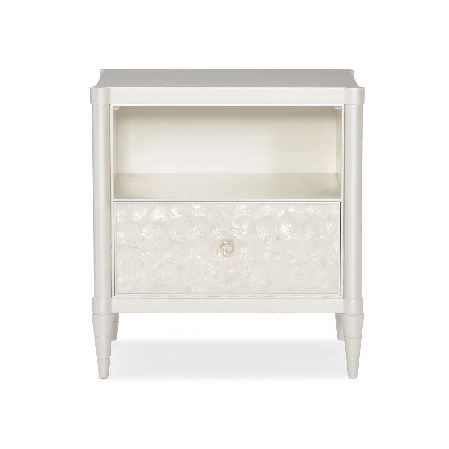 Classic White Cap Bedside Table