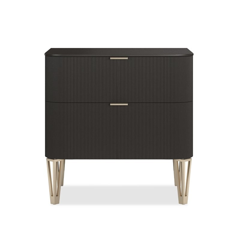 True Love 2 Drawer Small Bedside Table - Chocolate