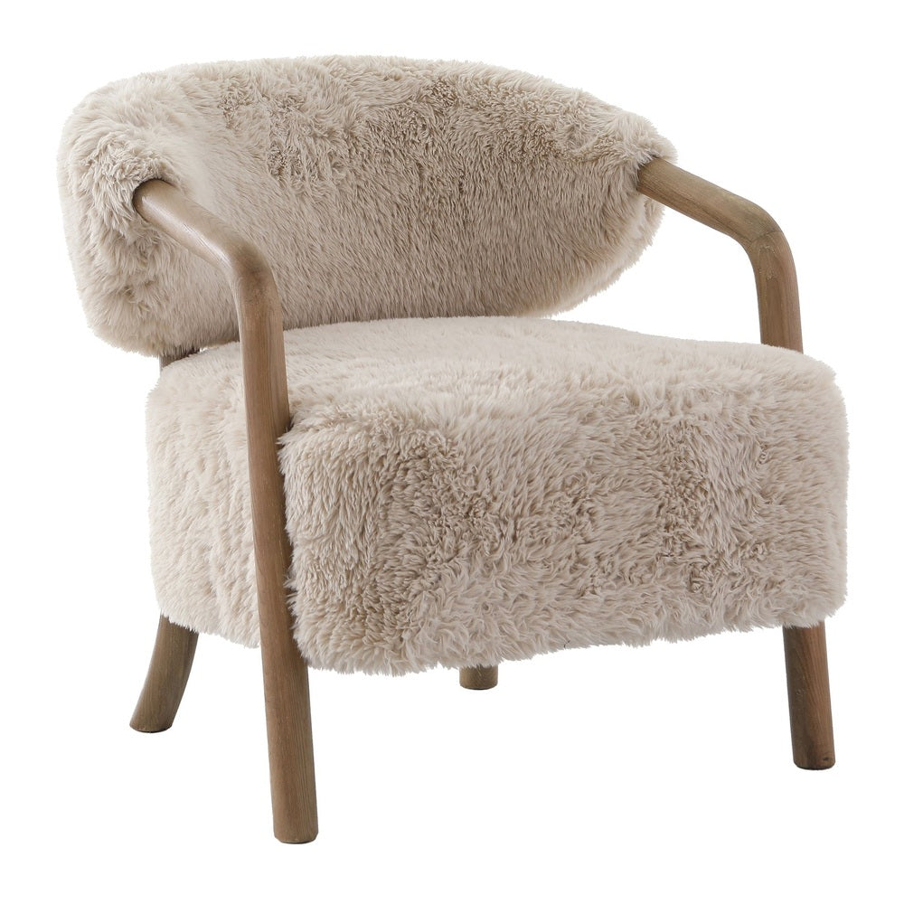 Cotswold Lion Faux Sheepskin Accent Chair