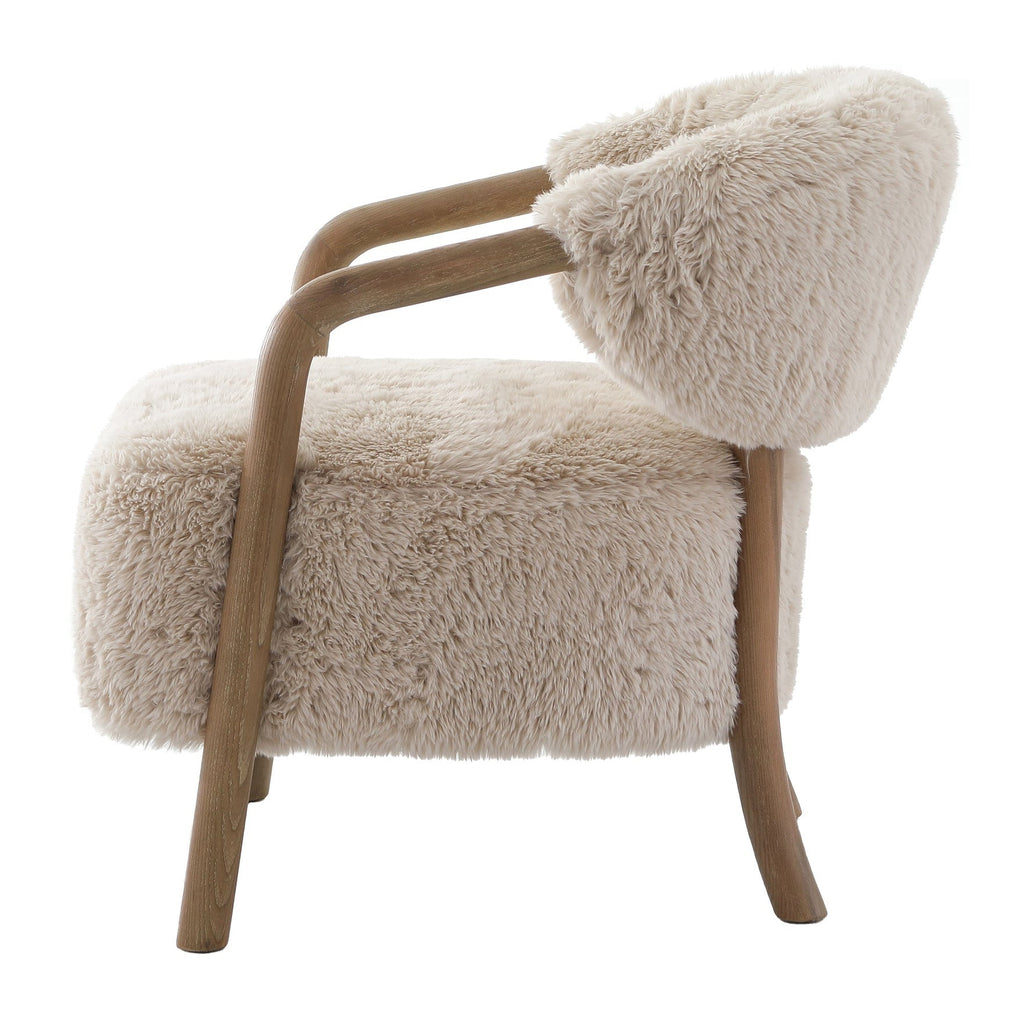 Cotswold Lion Faux Sheepskin Accent Chair