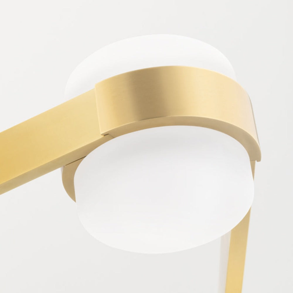 Orbit 6 Light Chandelier - Aged Brass