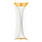 Josie 2 Light Wall Sconce - White & Gold Leaf