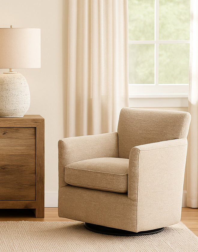 Paxford Swivel Chair - Camel