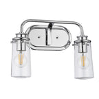Braelyn 2 Light Wall Light - Polished Chrome