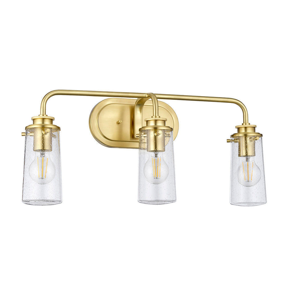 Braelyn 3 Light Wall Light - Brushed Brass