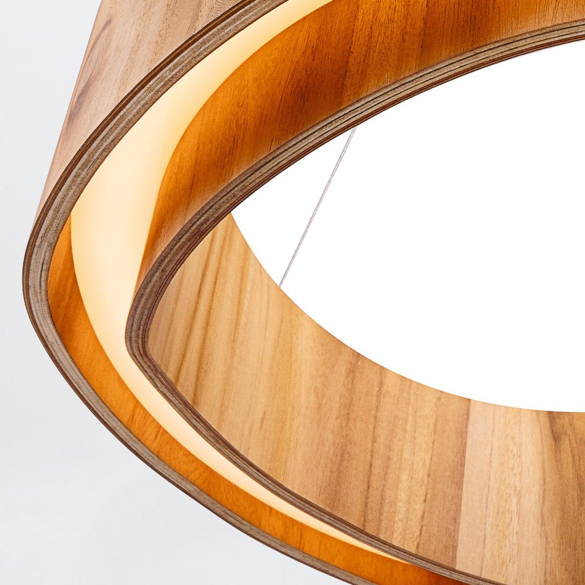 Horizon LED Ring Pendant - Teak