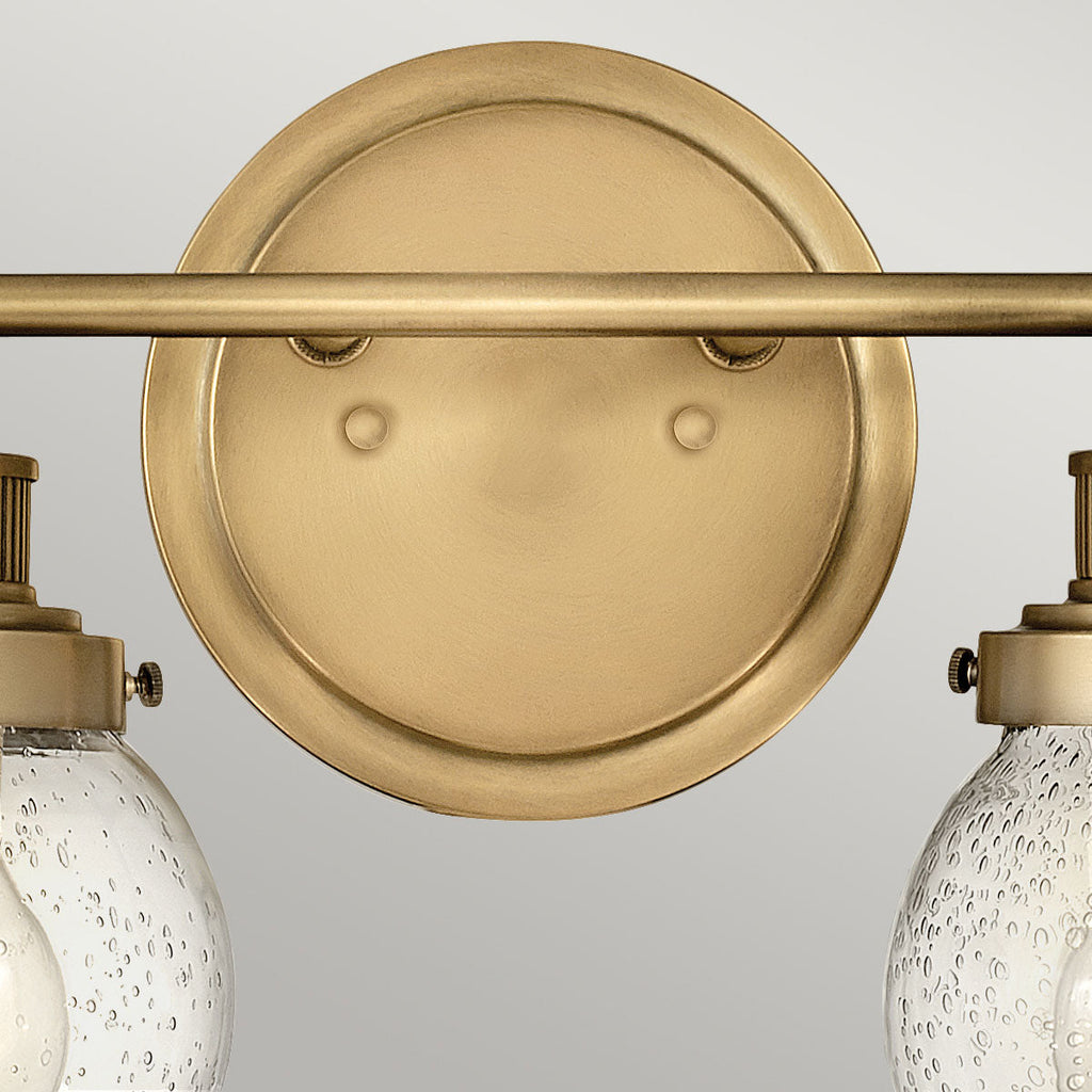 Poppy 2 Light Wall Light - Brass