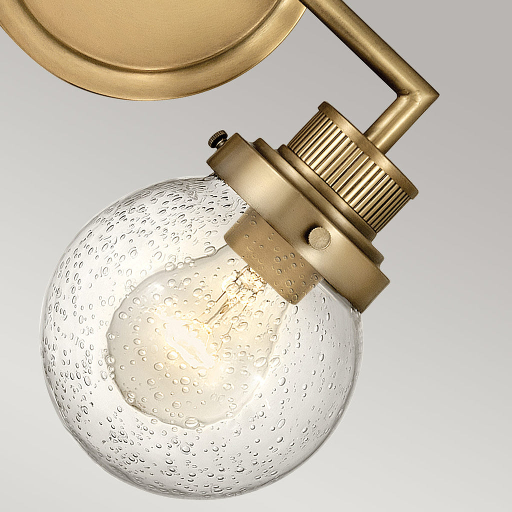 Poppy 2 Light Wall Light - Brass