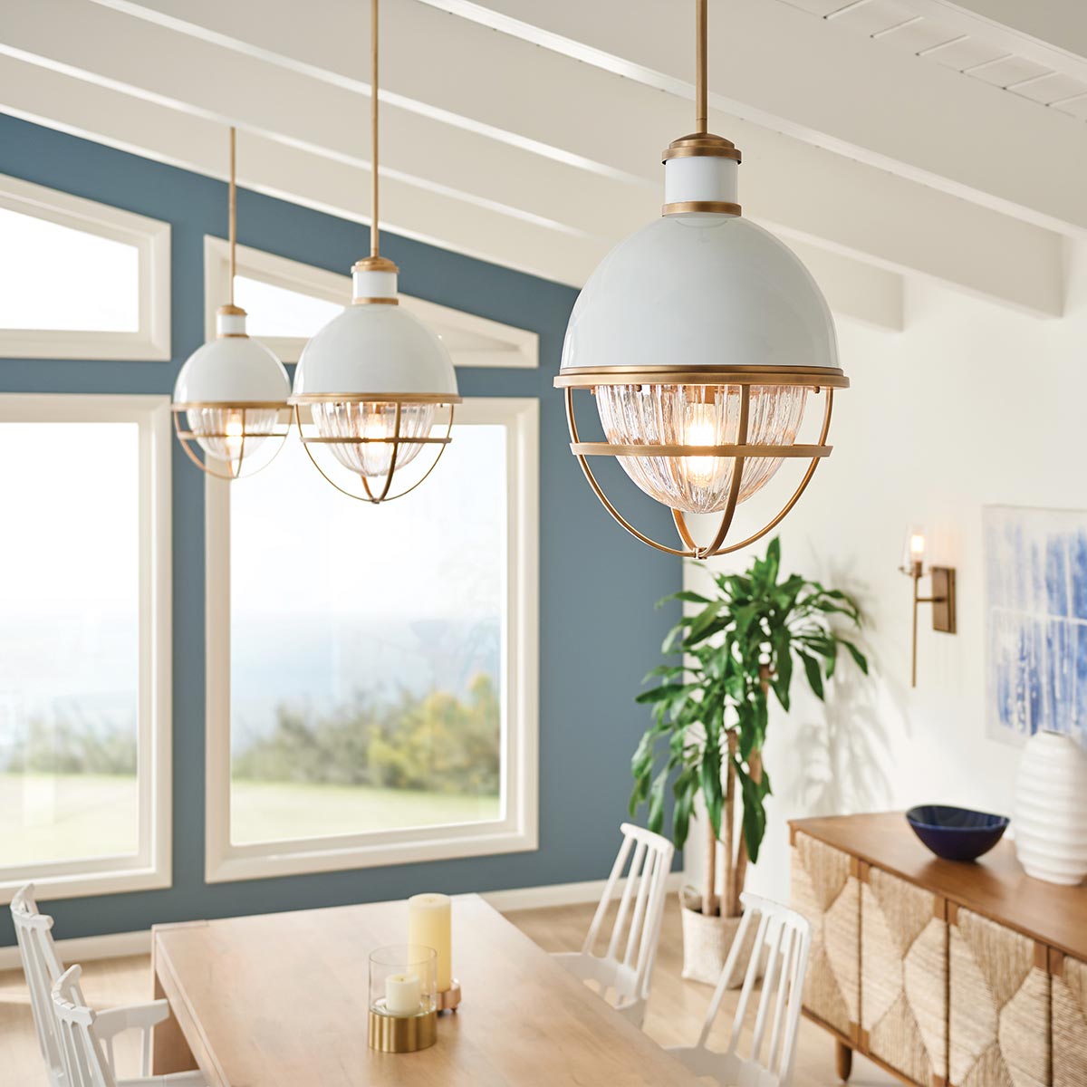 Tollis 1 Light Pendant - Brass