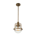 Triocent 1 Light Pendant/ Semi-Flush - Brass