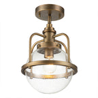 Triocent 1 Light Pendant/ Semi-Flush - Brass