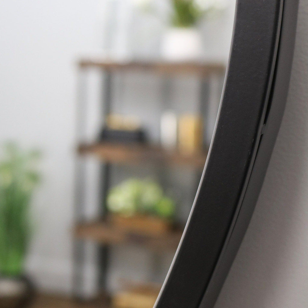 Pebble - Large Black Irregular Metal Wall Mirror 110cm x 90cm