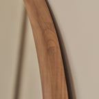 Amora - Large Warm Wood Round Wall Mirror 100cm x 100cm